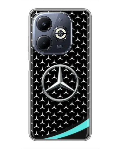 Чехол для Infinix Smart 8 Plus с картинкой «Mercedes — бирюзовый акцент»