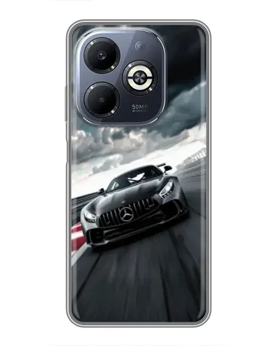 Чехол для Infinix Smart 8 Plus с картинкой «Гоночный Mercedes AMG»