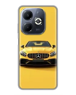 Чехол для Infinix Smart 8 Plus с картинкой «Желтый Mercedes GT»