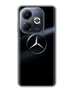 Чехол для Infinix Smart 8 Plus с картинкой «Mercedes на металле»