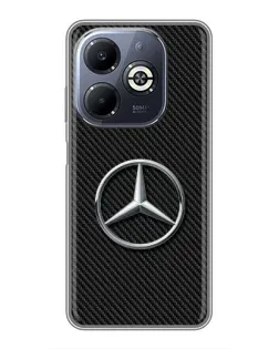 Чехол для Infinix Smart 8 Plus с картинкой «Карбоновый Mercedes стиль»