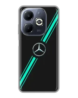 Чехол для Infinix Smart 8 Plus с картинкой «Спортивные линии Mercedes»