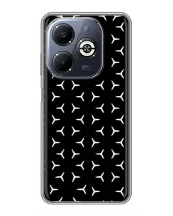 Чехол для Infinix Smart 8 Plus с картинкой «Mercedes паттерн звезд»