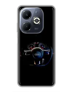 Чохол для Infinix Smart 8 Plus з картинкою «Салон Audi — кермо»