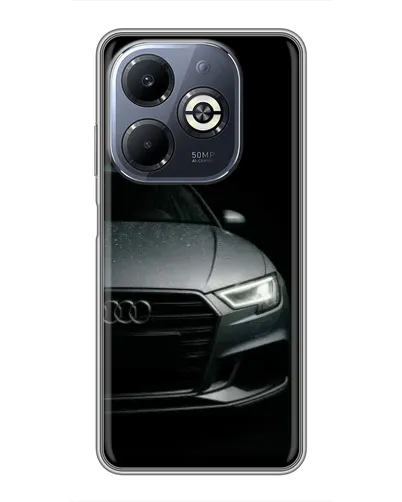 Чехол для Infinix Smart 8 Plus с картинкой «Audi — детализация кузова» Чехол для Infinix Smart 8 Plus с картинкой «Audi — детализация кузова»