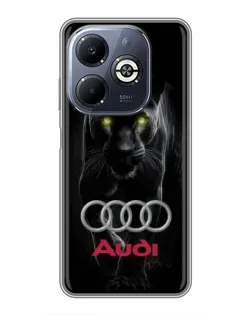 Чехол для Infinix Smart 8 Plus с картинкой «Пантера и Audi»