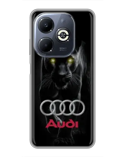 Чехол для Infinix Smart 8 Plus с картинкой «Пантера и Audi» Чехол для Infinix Smart 8 Plus с картинкой «Пантера и Audi»