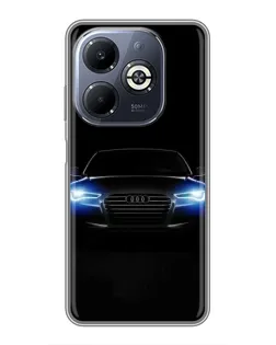 Чехол для Infinix Smart 8 Plus с картинкой «Audi в неоне»