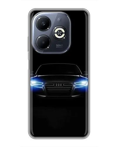 Чехол для Infinix Smart 8 Plus с картинкой «Audi в неоне» Чехол для Infinix Smart 8 Plus с картинкой «Audi в неоне»
