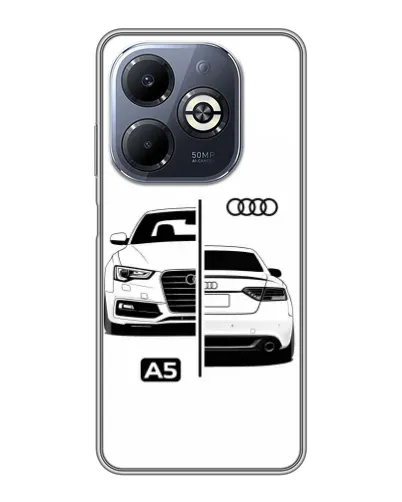 Чехол для Infinix Smart 8 Plus с картинкой «Audi — контрастный дизайн» Чехол для Infinix Smart 8 Plus с картинкой «Audi — контрастный дизайн»