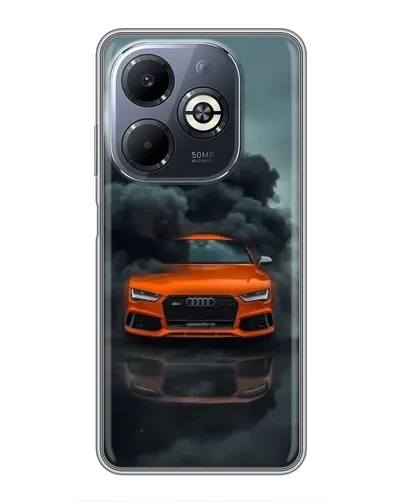 Чехол для Infinix Smart 8 Plus с картинкой «Audi в облаках дыма» Чехол для Infinix Smart 8 Plus с картинкой «Audi в облаках дыма»