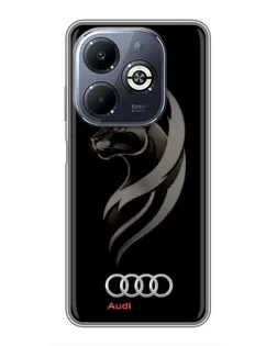 Чехол для Infinix Smart 8 Plus с картинкой «Графика — пантера и Audi»
