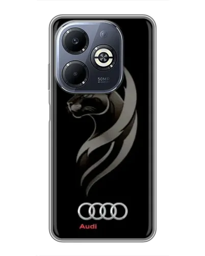 Чехол для Infinix Smart 8 Plus с картинкой «Графика — пантера и Audi» Чехол для Infinix Smart 8 Plus с картинкой «Графика — пантера и Audi»