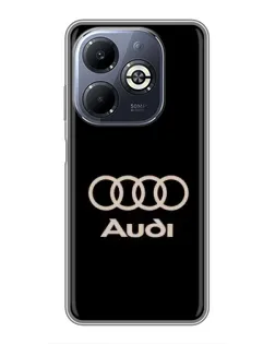 Чехол для Infinix Smart 8 Plus с картинкой «Audi — золотой логотип»