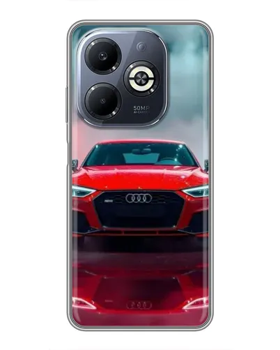Чехол для Infinix Smart 8 Plus с картинкой «Audi RS — красный стиль» Чехол для Infinix Smart 8 Plus с картинкой «Audi RS — красный стиль»