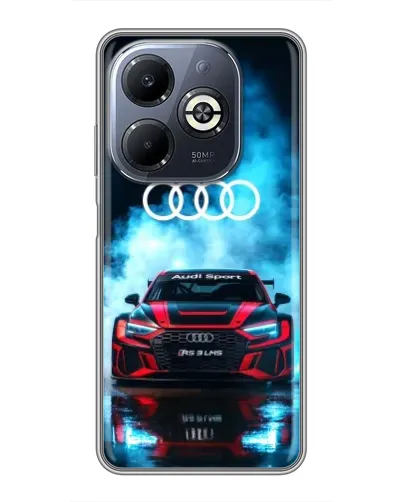 Чехол для Infinix Smart 8 Plus с картинкой «Audi Sport — неон» Чехол для Infinix Smart 8 Plus с картинкой «Audi Sport — неон»