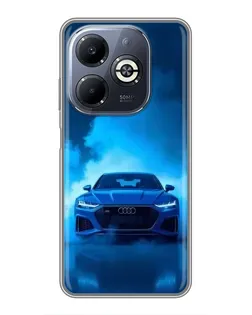 Чехол для Infinix Smart 8 Plus с картинкой «Audi — голубая энергия»