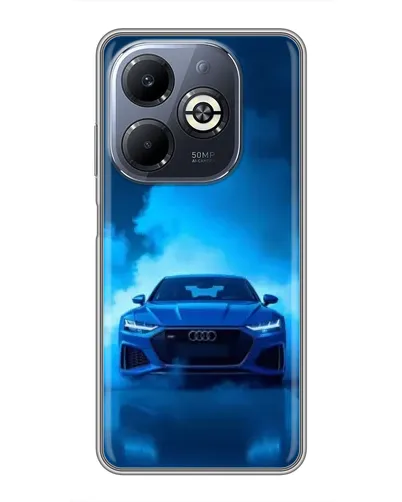 Чехол для Infinix Smart 8 Plus с картинкой «Audi — голубая энергия» Чехол для Infinix Smart 8 Plus с картинкой «Audi — голубая энергия»