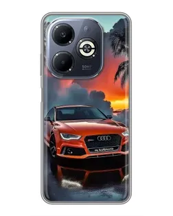 Чехол для Infinix Smart 8 Plus с картинкой «Audi — закат»