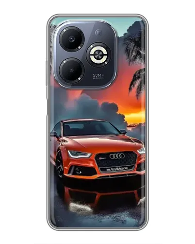 Чехол для Infinix Smart 8 Plus с картинкой «Audi — закат» Чехол для Infinix Smart 8 Plus с картинкой «Audi — закат»