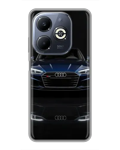 Чехол для Infinix Smart 8 Plus с картинкой «Audi — ночное отражение» Чехол для Infinix Smart 8 Plus с картинкой «Audi — ночное отражение»