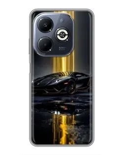 Чохол для Infinix Smart 8 Plus з картинкою «Нічний Lamborghini драйв»