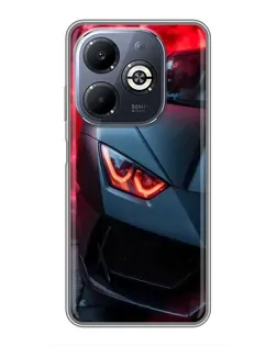Чохол для Infinix Smart 8 Plus з картинкою «Lamborghini червоне сяйво»