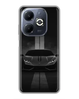 Чехол для Infinix Smart 8 Plus с картинкой «Lamborghini симметрия дорог»