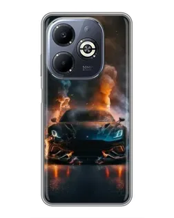 Чехол для Infinix Smart 8 Plus с картинкой «Lamborghini дымная эстетика»