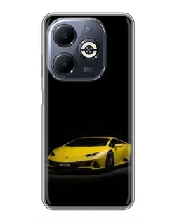 Чехол для Infinix Smart 8 Plus с картинкой «Lamborghini желтый акцент»