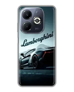 Чехол для Infinix Smart 8 Plus с картинкой «Классическая надпись Lamborghini»