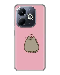 Чохол для Infinix Smart 8 Plus з картинкою «Pusheen серце»