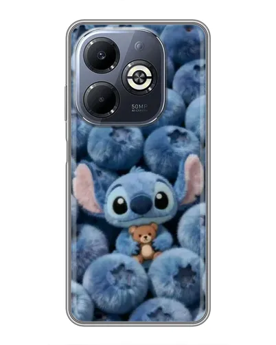Чехол для Infinix Smart 8 Plus с картинкой «Стич и голубика»