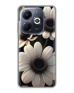 Чехол для Infinix Smart 8 Plus с картинкой «Белые маргаритки макро»