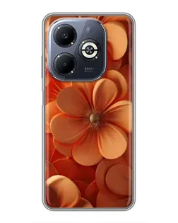Чехол для Infinix Smart 8 Plus с картинкой «Оранжевый макро цветок»