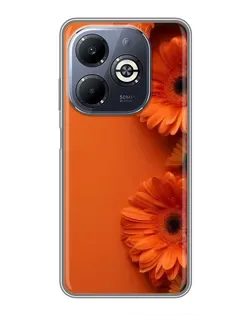 Чехол для Infinix Smart 8 Plus с картинкой «Оранжевые герберы»