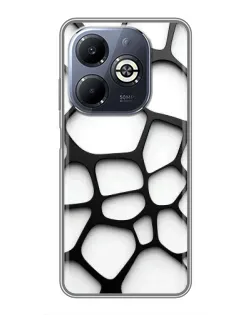 Чехол для Infinix Smart 8 Plus с картинкой «Белая объемная сетка» Чехол для Infinix Smart 8 Plus с картинкой «Белая объемная сетка»