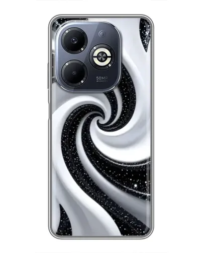 Чехол для Infinix Smart 8 Plus с картинкой «Черно-белая спираль» Чехол для Infinix Smart 8 Plus с картинкой «Черно-белая спираль»