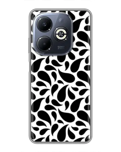Чехол для Infinix Smart 8 Plus с картинкой «Контрастные черные капли» Чехол для Infinix Smart 8 Plus с картинкой «Контрастные черные капли»