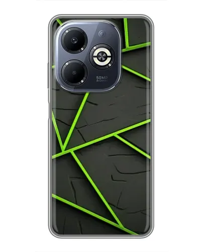 Чехол для Infinix Smart 8 Plus с картинкой «Зеленые геометрические линии» Чехол для Infinix Smart 8 Plus с картинкой «Зеленые геометрические линии»