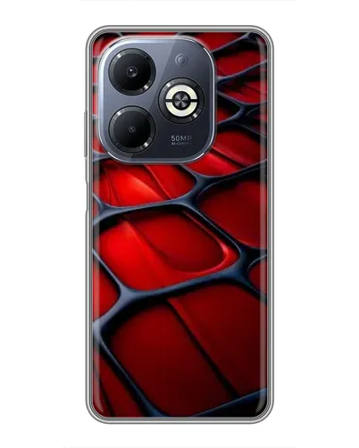 Чехол для Infinix Smart 8 Plus с картинкой «Красная глянцевая сетка» Чехол для Infinix Smart 8 Plus с картинкой «Красная глянцевая сетка»