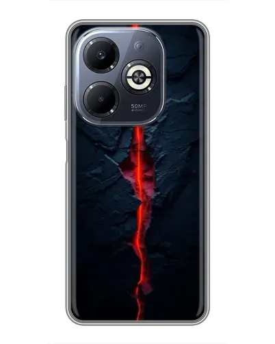 Чехол для Infinix Smart 8 Plus с картинкой «Kрасная лавовая трещина» Чехол для Infinix Smart 8 Plus с картинкой «Kрасная лавовая трещина»