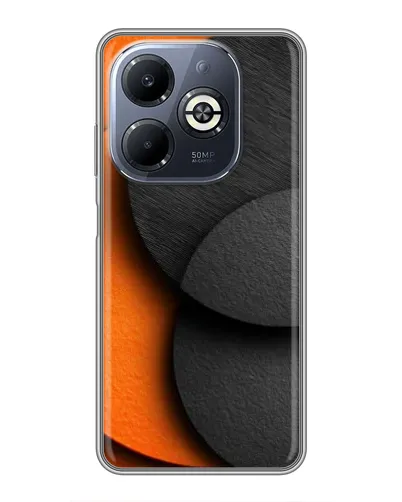 Чехол для Infinix Smart 8 Plus с картинкой «Геометрия оранжевых кругов» Чехол для Infinix Smart 8 Plus с картинкой «Геометрия оранжевых кругов»