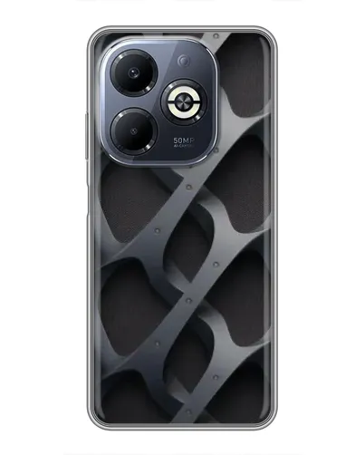 Чехол для Infinix Smart 8 Plus с картинкой «Объемное серое плетение» Чехол для Infinix Smart 8 Plus с картинкой «Объемное серое плетение»