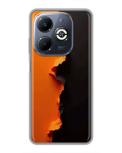 Чехол для Infinix Smart 8 Plus с картинкой «Оранжевый разлом» Чехол для Infinix Smart 8 Plus с картинкой «Оранжевый разлом»