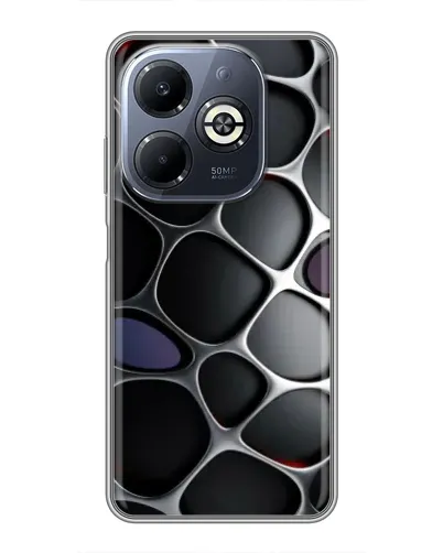 Чехол для Infinix Smart 8 Plus с картинкой «Объемная темная решетка» Чехол для Infinix Smart 8 Plus с картинкой «Объемная темная решетка»
