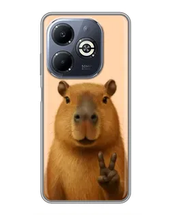 Чехол для Infinix Smart 8 Plus с картинкой «Капибара виктория»
