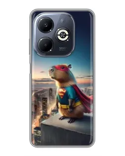 Чехол для Infinix Smart 8 Plus с картинкой «Капи-мен супергерой»