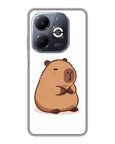 Чехол для Infinix Smart 8 Plus с картинкой «Толстенькая капибара»