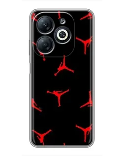 Чехол для Infinix Smart 8 с картинкой «Jordan Red Pattern» Чехол для Infinix Smart 8 с картинкой «Jordan Red Pattern»